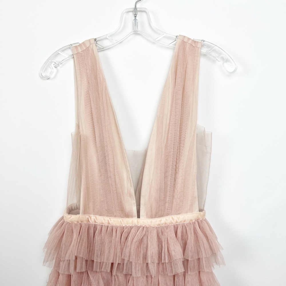 Sau Lee Sabrina Tulle Gown in Dusty Pink Rose 4 - Picture 3 of 9